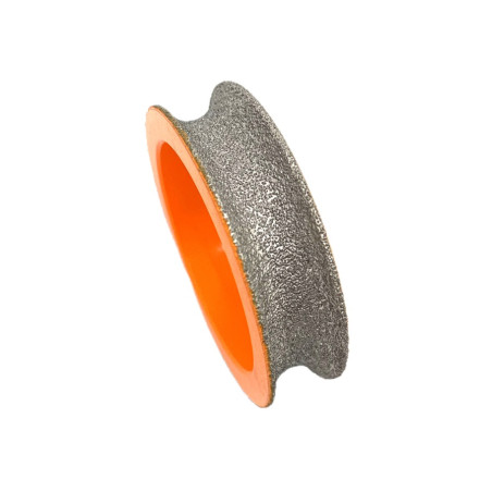 Freza diamantata pentru profilare granit, marmura, gresie Profil Semicerc Full Bullnose exterior, R-15mm, ∅75x22,23mm