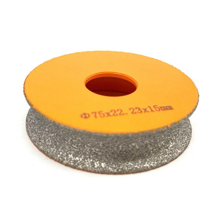 Freza diamantata pentru profilare granit, marmura, gresie Profil Semicerc Full Bullnose exterior, R-15mm, ∅75x22,23mm
