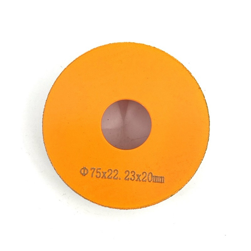 Freza diamantata pentru profilare granit, marmura, gresie Profil Semicerc Full Bullnose exterior, R-20mm, ∅75x22,23mm