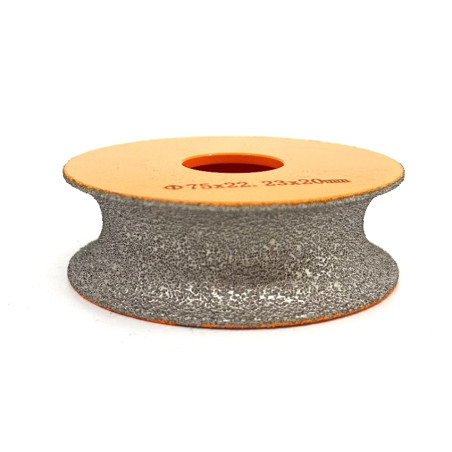 Freza diamantata pentru profilare granit, marmura, gresie Profil Semicerc Full Bullnose exterior, R-20mm, ∅75x22,23mm