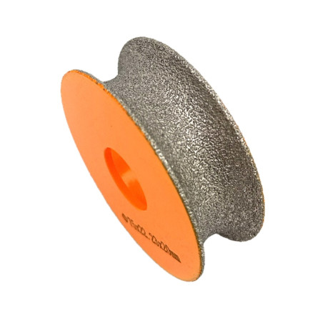 Freza diamantata pentru profilare granit, marmura, gresie Profil Semicerc Full Bullnose exterior, R-20mm, ∅75x22,23mm