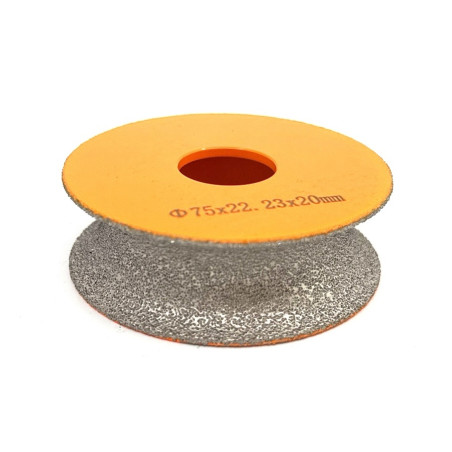 Freza diamantata pentru profilare granit, marmura, gresie Profil Semicerc Full Bullnose exterior, R-20mm, ∅75x22,23mm