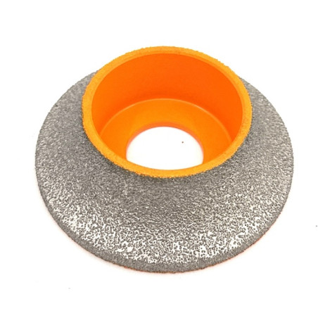 Freza diamantata pentru profilare granit, marmura, gresie Profil Semirotund Half Bullnose, R-20mm, ∅75x22,23mm
