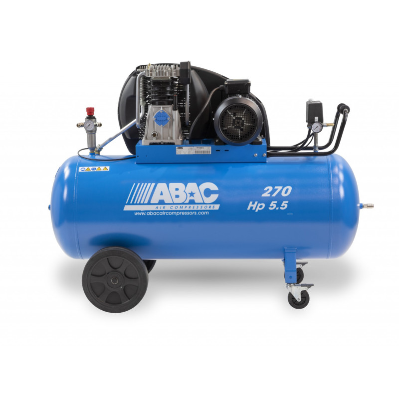 Compresor de aer cu piston gama EXtensive - 4.1 kW, 595 L/min, 11 bari - Rezervor 270 Litri - ABAC-EXT-A49B-270-CT5,5