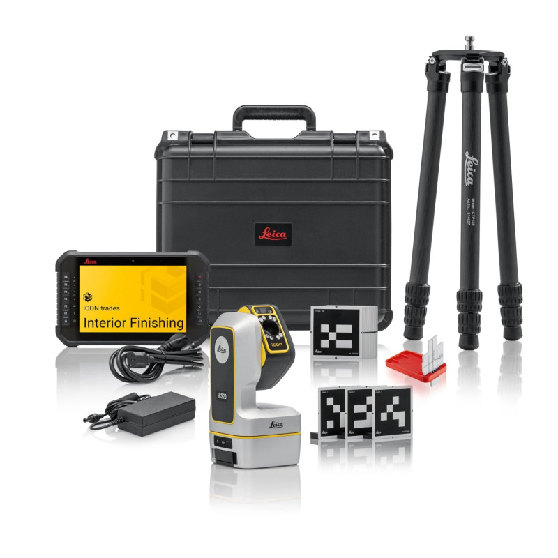 Leica iCON iCS20 - Instrument motorizat de măsurare 3D de precizie pentru construcții cu pachet software Finisaje Interioare