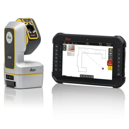 Leica iCON iCS50 - Instrument robotizat de măsurare 3D de precizie pentru construcții cu pachet software Robotic Layout Pro