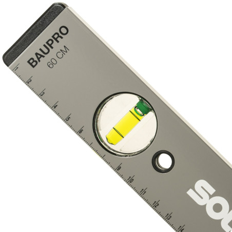Nivela cu bula ( Boloboc ) cu profil tubular aluminiu BAUPRO 60 cm - Sola-69060801