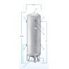 Rezervor vertical galvanizat / zincat - 900 litri, max. 11 bari - ABAC-V900-11B-ZINC