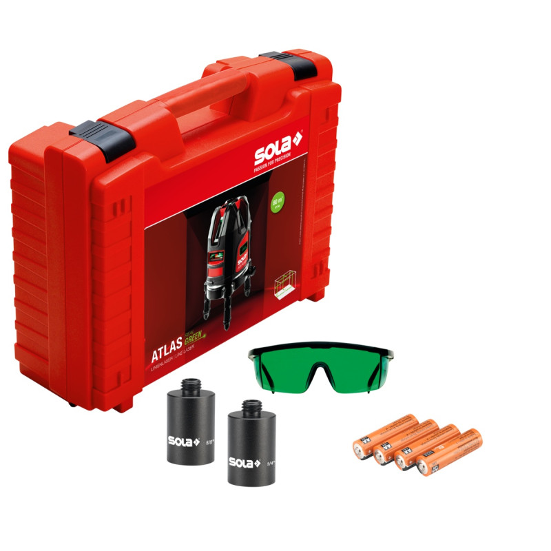 Nivela Laser Verde ATLAS GREEN multilinie si punct - 360°, 25m, Li-Ion