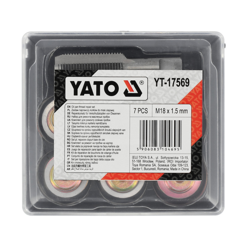 YATO Set reparat busoane baie de ulei M18 x 1.5 mm, 7 piese
