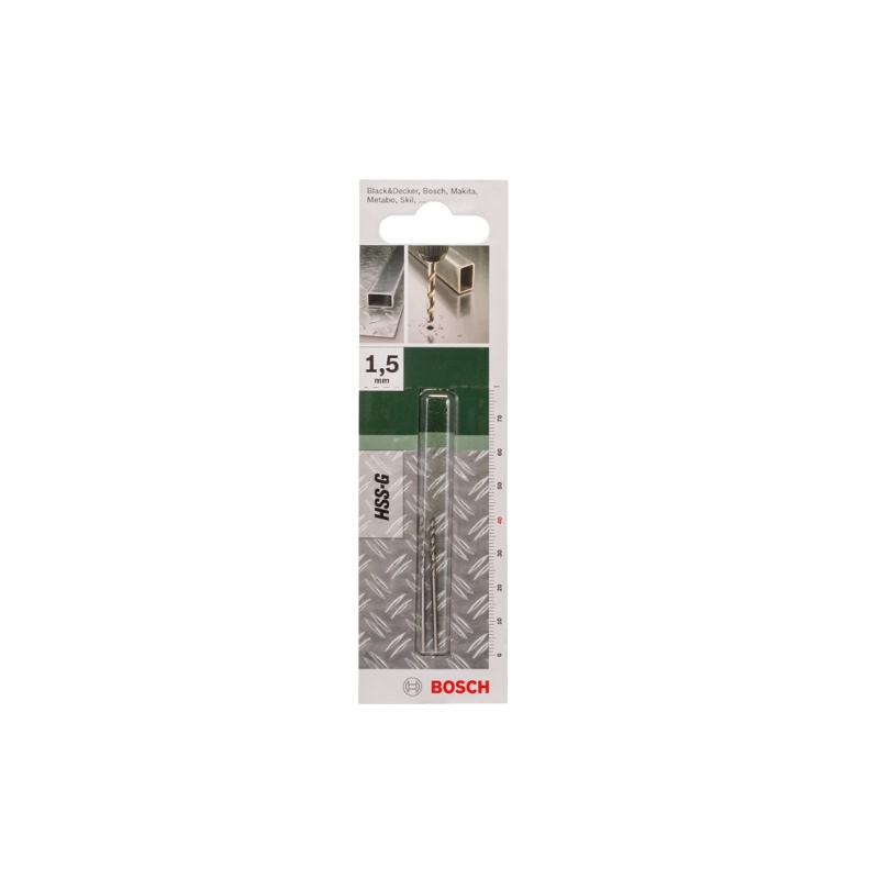 2609255035 BOSCH Set 2 burghie metal tip HSS-G,DIN 338, diametru 1.5mm