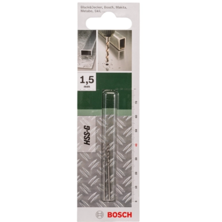 2609255035 BOSCH Set 2 burghie metal tip HSS-G,DIN 338, diametru 1.5mm