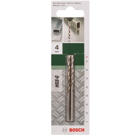 2609255041 BOSCH Set 2 burghie metal tip HSS-G, DIN 338, diametru 4 mm