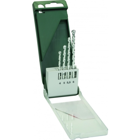 2609255459 BOSCH Set 4 burghie de zidarie, 4-6 mm, tija cilindrica