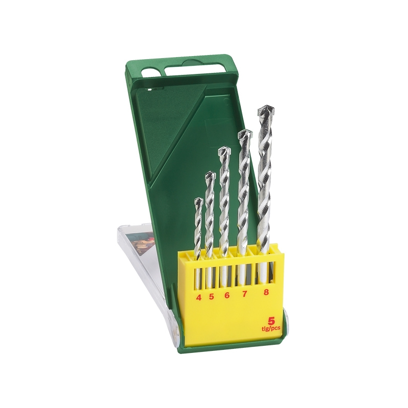 2607019439 BOSCH Set 5 burghie de zidarie, 4-8 mm, tija cilindrica