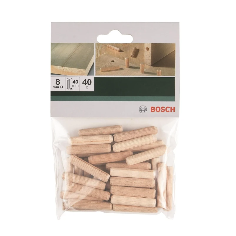 2609255312 BOSCH Diblu din lemn 8 x 40 mm, 150 bucati