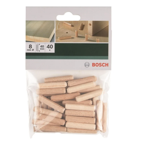 2609255312 BOSCH Diblu din lemn 8 x 40 mm, 150 bucati
