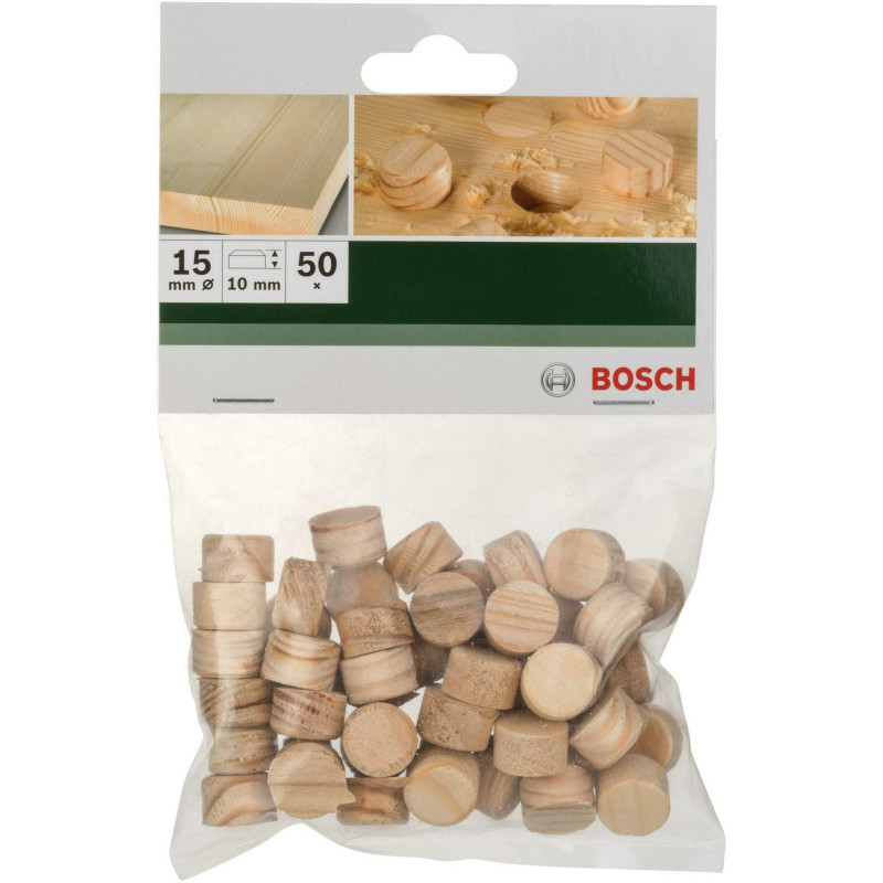 2609255320 BOSCH Set 50 cepuri de lemn 15x10 mm