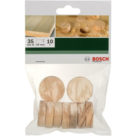 2609255324 BOSCH Set 10 cepuri de lemn 35x10 mm