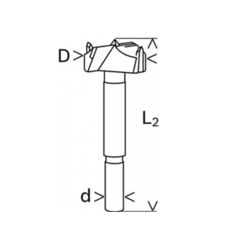 2608901847 BOSCH Freza burghiu balamale pentru PAL melaminat, 18x90 mm