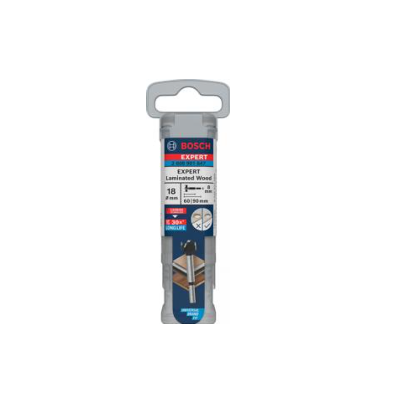 2608901847 BOSCH Freza burghiu balamale pentru PAL melaminat, 18x90 mm