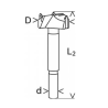 2608901848 BOSCH Freza burghiu balamale pentru PAL melaminat, 20x90 mm