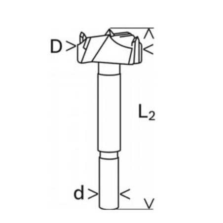 2608901849 BOSCH Freza burghiu balamale pentru PAL melaminat, 22x90 mm