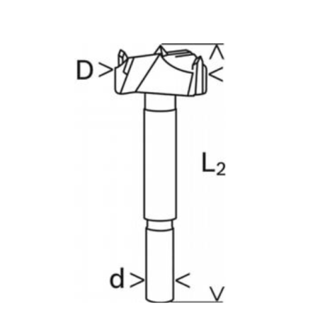 2608901850 BOSCH Freza burghiu balamale pentru PAL melaminat, 24x90 mm