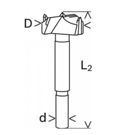 2608901851 BOSCH Freza burghiu balamale pentru PAL melaminat, 25x90 mm