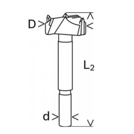 2608901853 BOSCH Freza burghiu balamale pentru PAL melaminat, 28x90 mm