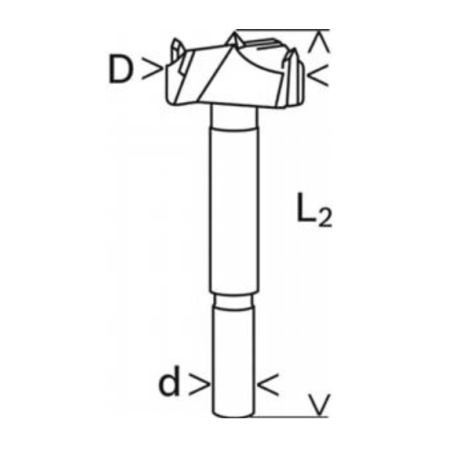 2608901860 BOSCH Freza burghiu balamale pentru PAL melaminat, 40x90 mm