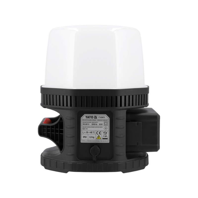 YT-829670 YATO Reflector compatibil cu Li-Ion 18V, 10000LM, 360°, IK08