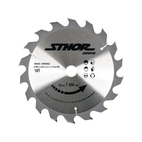 08828 STHOR Disc circular pentru lemn 185 x 20 x 2.2 mm T18
