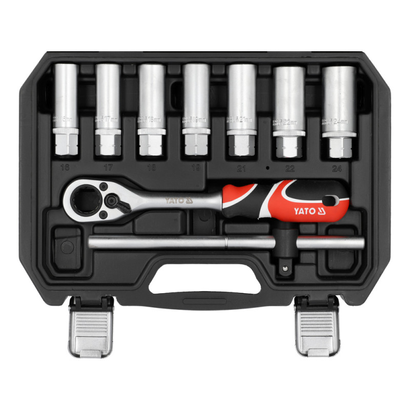 YT-06282 YATO Set chei pentru montare amortizoare, 19 piese