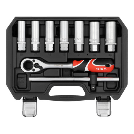 YT-06282 YATO Set chei pentru montare amortizoare, 19 piese