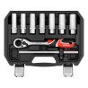 YT-06282 YATO Set chei pentru montare amortizoare, 19 piese