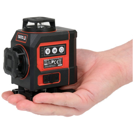 YT-30419 YATO Mini laser verde 16 linii 4D cu accesorii,± 3 mm/10m,25mm