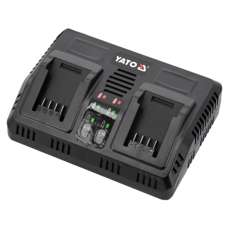 YT-828499 YATO Incarcator dublu pentru acumulatori 18 V, 2.4A