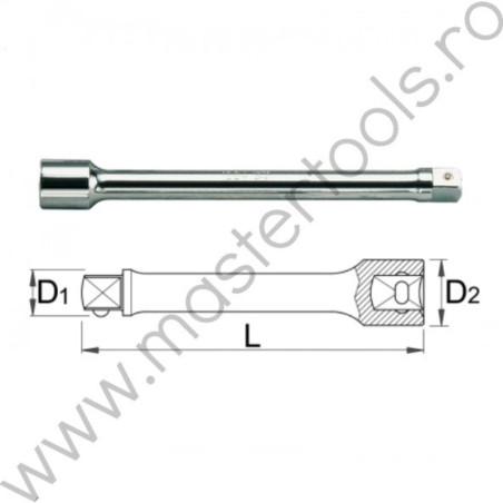 UNIOR Prelungitor lung 1 tol, lungime 400 mm