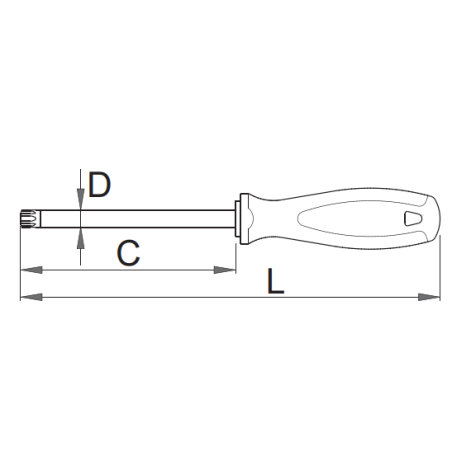 U611737 UNIOR Surubelnita TORX cu gaura, TX 25