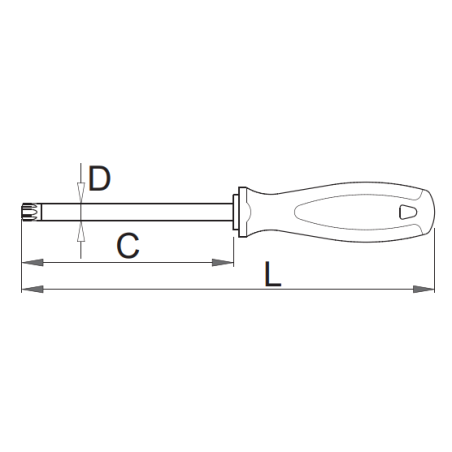 U611729 UNIOR Surubelnita cu profil TORX, TX25
