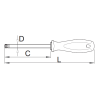 U611729 UNIOR Surubelnita cu profil TORX, TX25