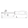 U611719 UNIOR Surubelnita cu cap hexagonal sferic, HEX 5