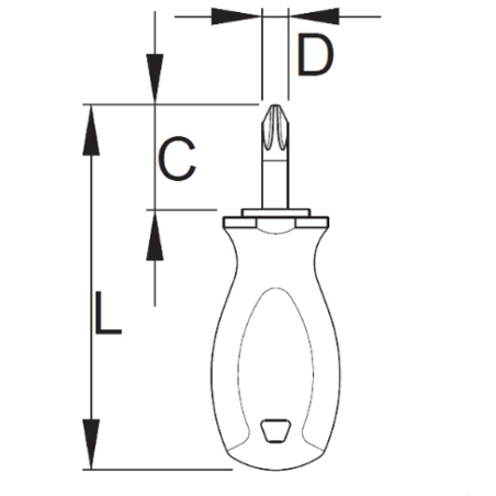 U612837 UNIOR Surubelnita pozidrive PZ 1X25