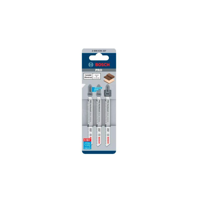 2608636227 BOSCH Set 3 panze de fierastrau pentru lemn, lungime 100 mm