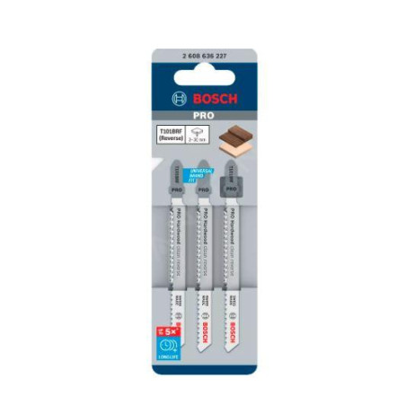 2608636227 BOSCH Set 3 panze de fierastrau pentru lemn, lungime 100 mm