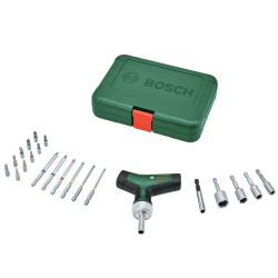 1600A02Z9T BOSCH Set capete de insurubare si chei tubulare,mixte,22 buc