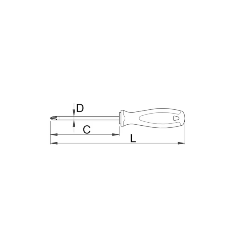 611702 UNIOR Surubelnita profil Phillips, PH 1, 80 mm