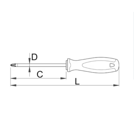 611705 UNIOR Surubelnita profil Phillips, PH 2, 150 mm