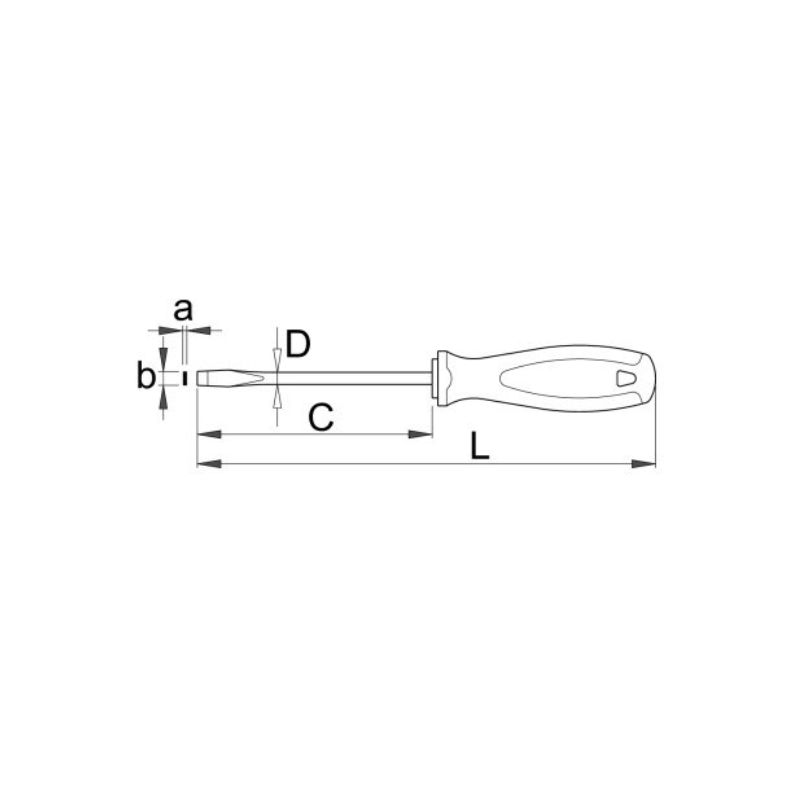 611695 UNIOR Surubelnita dreapta, maner TBI si profil de 1.0x5.5x250mm